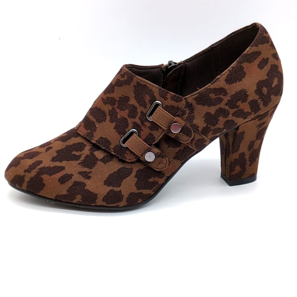 Hush Puppies Shoes Womens Brown 7.5 Ankle Boot Pumps Zip Soft Style HSS 1063-994